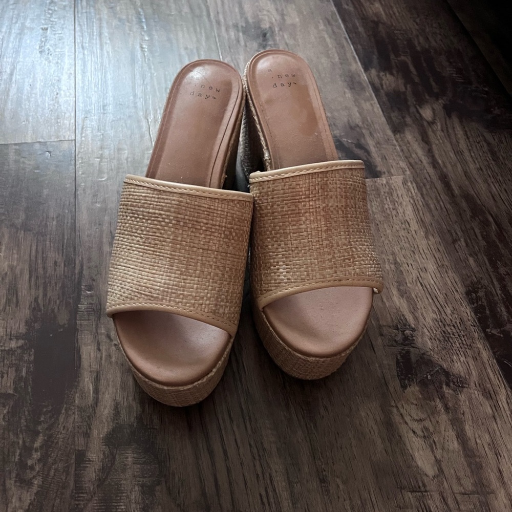 a new day Tan Suede Mules Modern Minimalist Design